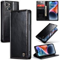 CASEME CASEME iPhone 15 Plus Fodral Oil Wax Flip Svart