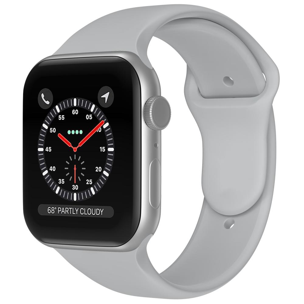 ColorPop Apple Watch 38/40/41/42 mm Silikon Armband (S/M) Ljus Grå