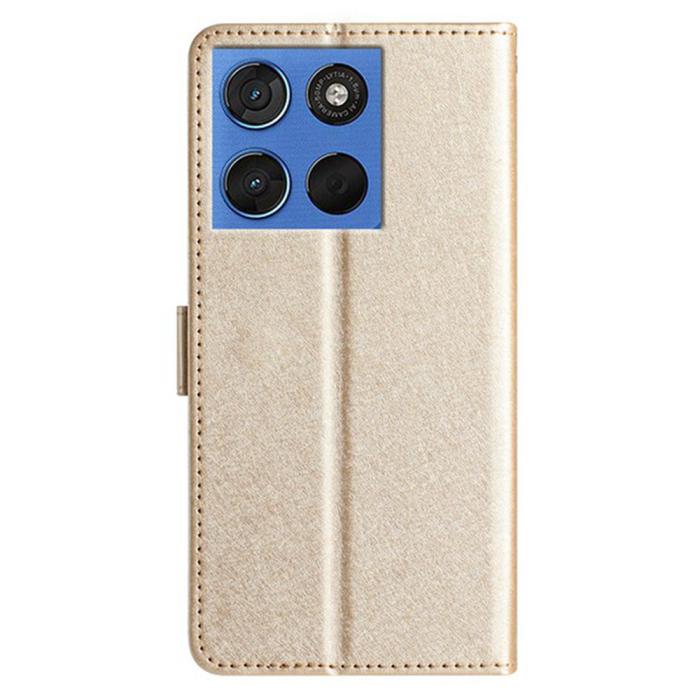 Bild 2,  Motorola Edge 70 Fodral Läder Guld