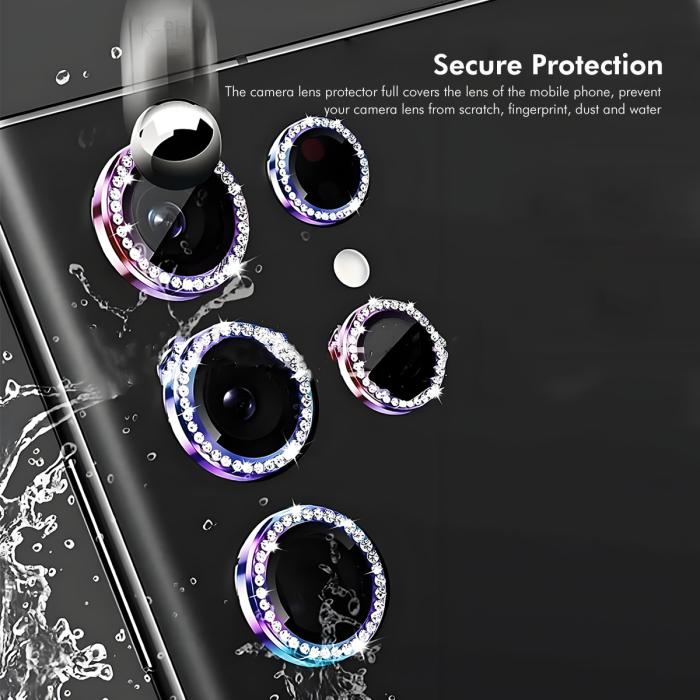 Bild 5, ENKAY ENKAY Samsung Galaxy S26 Linsskydd Strass Blå