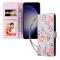  Samsung Galaxy S26 Fodral RFID Rosa Blommor