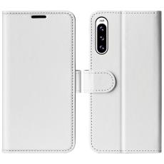  Sony Xperia 10 V Fodral Crazy Horse L&auml;der Vit