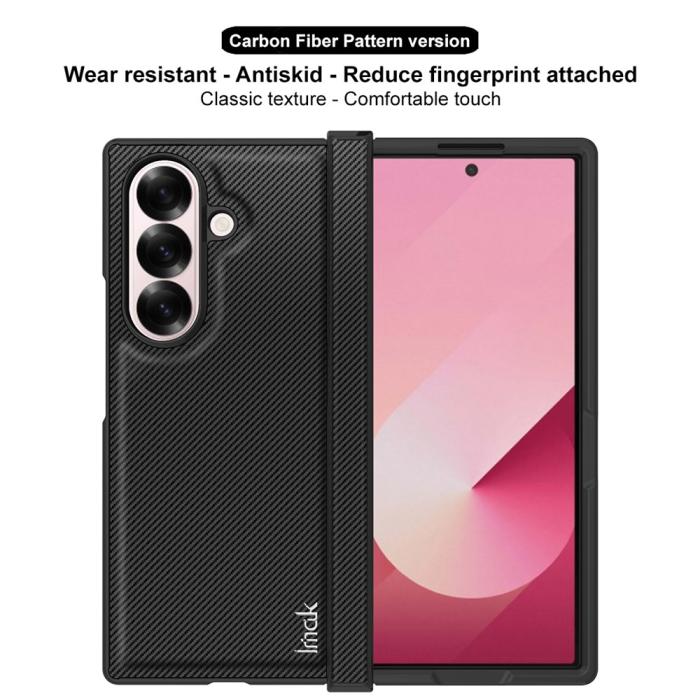 Bild 4, IMAK IMAK Samsung Galaxy Z Fold 7 Skal Kolfiber Textur Svart