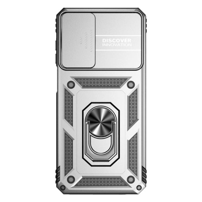 Bild 2,  Motorola Moto G52/G82 Skal CamShield Ring Armor Silver