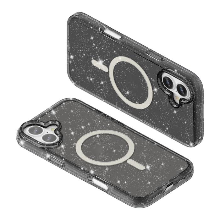 Bild 6,  iPhone 17 Skal MagSafe Hybrid Glitter Svart