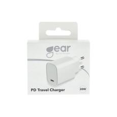 Gear GEAR 20W PD V&auml;ggladdare USB-C Vit