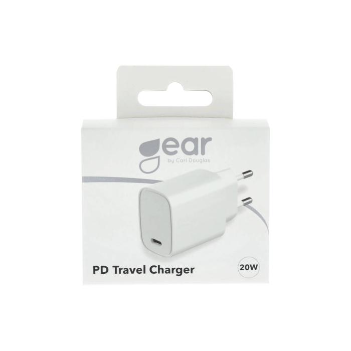 Bild 2, Gear GEAR 20W PD Väggladdare USB-C Vit