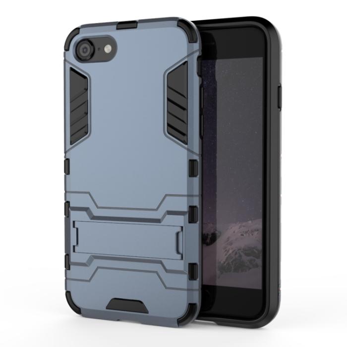 Bild 2,  iPhone 7/8/SE Skal Hybrid Armor Kickstand Navy Blue