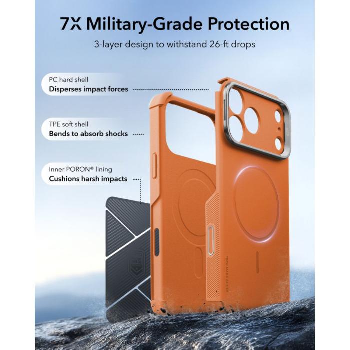 Bild 3, ESR ESR iPhone 18 Pro / 17 Pro Skal MagSafe Cyber Tough Kickstand