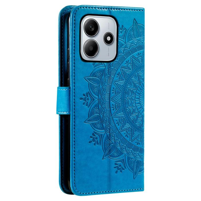 Bild 6,  Xiaomi Redmi Note 14 5G Fodral Mandala Läder Blå