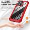  iPhone 15 Pro Skal Shockproof Armor Hybrid Röd