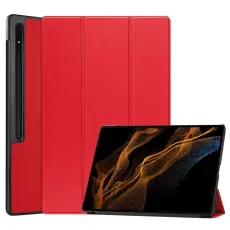  Samsung Galaxy Tab S9 Ultra Fodral Tri-Fold L&auml;der R&ouml;d