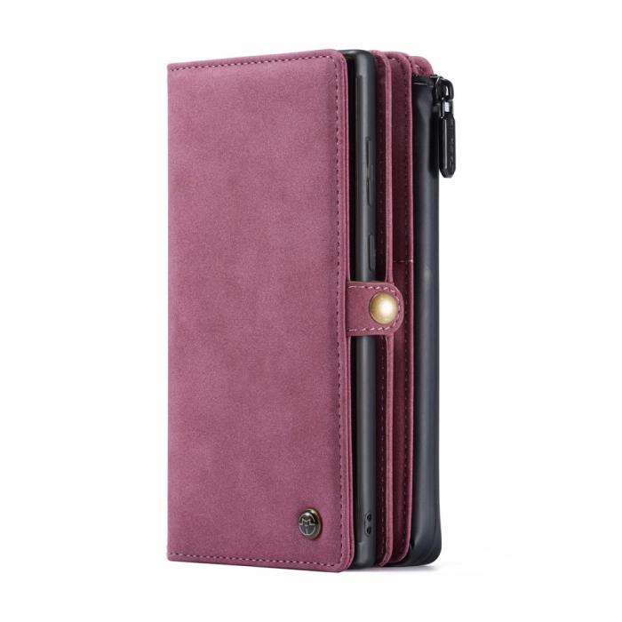 Bild 2, CASEME Samsung Galaxy S21 Plus - CASEME 2-i-1 Multifunktionellt Plånboksfodral - Röd
