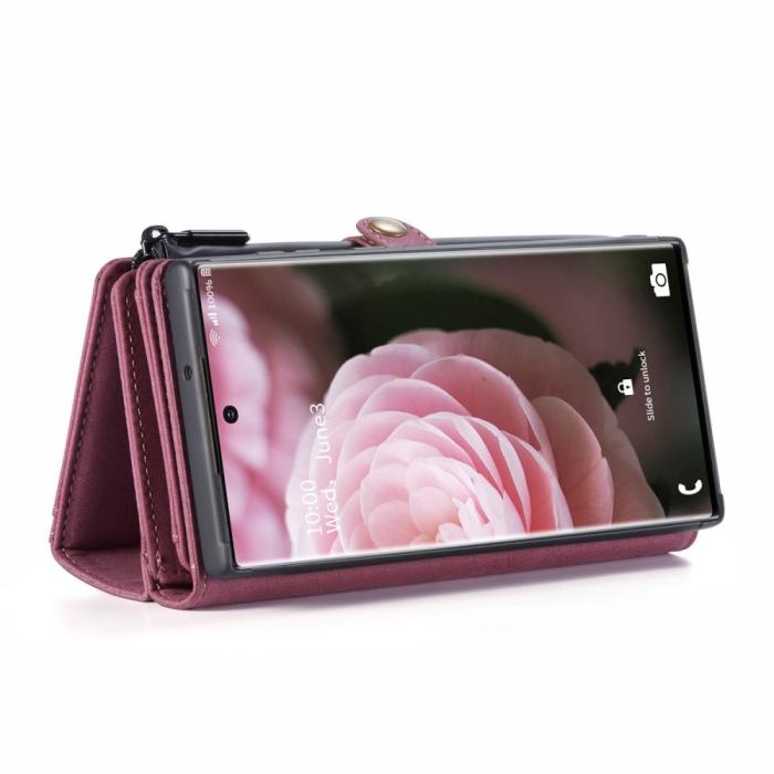 Bild 4, CASEME Samsung Galaxy S21 Plus - CASEME 2-i-1 Multifunktionellt Plånboksfodral - Röd
