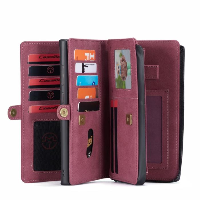 Bild 5, CASEME Samsung Galaxy S21 Plus - CASEME 2-i-1 Multifunktionellt Plånboksfodral - Röd