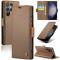 CASEME CASEME Galaxy S24 Ultra Fodral Slim Litchi Läder Brun