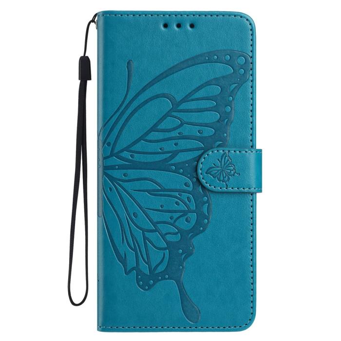 Bild 4,  Motorola Moto G56 5G Fodral Fjäril Tryck Blå