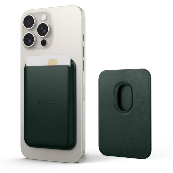 Bild 2, Tech-Protect Tech-Protect Magnetisk MagSafe Korthållare MagWallet Khaki