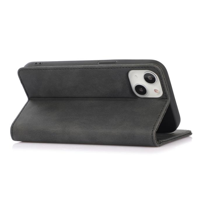 Bild 5,  iPhone 14 Plus Fodral Flip Läder Svart