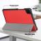  Samsung Galaxy Tab A9 Fodral Tri-Fold PU Läder Röd