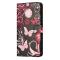  Samsung Galaxy A15 5G Fodral Med Tryck Röd/Rosa Fjärilar