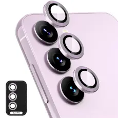 ENKAY ENKAY Galaxy S23 FE Linsskydd Aluminium H&auml;rdat Glas Lila