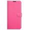  iPhone 13 Pro Max Fodral Litchi Läder Rosa