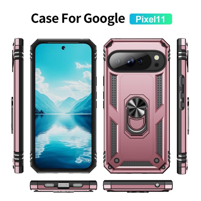 Bild 2,  Google Pixel 11 / 11 Pro Skal Hybrid Kickstand Roséguld