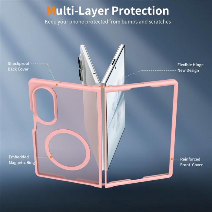 Bild 3,  Samsung Galaxy Z Fold 8 Skal MagSafe TPU Rosa