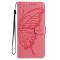  Samsung Galaxy A07 Fodral Med Fjäril Tryck Rosa