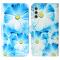  Samsung Galaxy S25 FE Fodral Med Tryck Blå Blommor