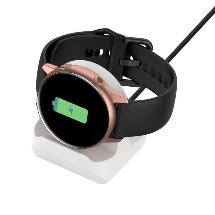 Bild 6,  Samsung Galaxy Watch 4 Laddning Stativ Silikon Vit