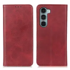  Motorola Moto G200 Fodral Flip L&auml;der R&ouml;d