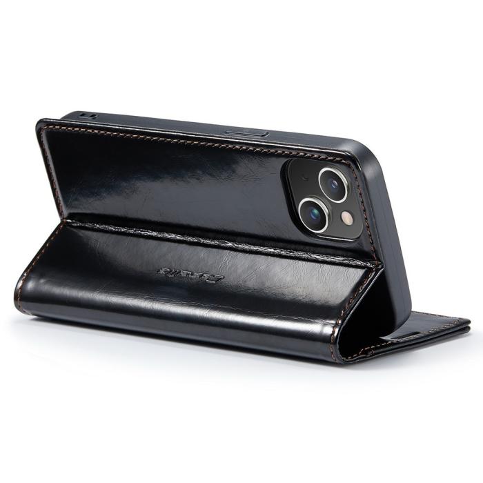Bild 3, CASEME CASEME iPhone 15 Plus Fodral Oil Wax Flip Svart