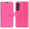  Samsung Galaxy A55 5G Fodral Litchi Läder Rosa