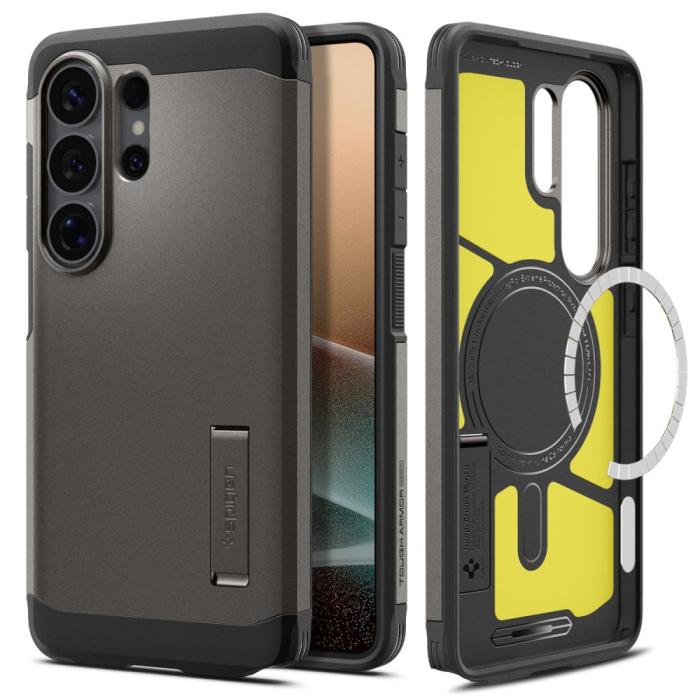 Bild 2, Spigen Spigen Galaxy S26 Ultra Skal MagSafe Tough Armor Gunmetal