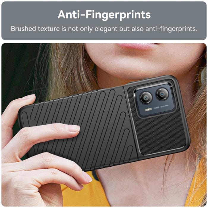 Bild 4,  Motorola Moto G13 / G23 / G53 5G Skal Twill Textur Svart