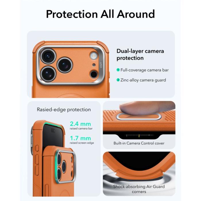 Bild 5, ESR ESR iPhone 18 Pro / 17 Pro Skal MagSafe Cyber Tough Kickstand