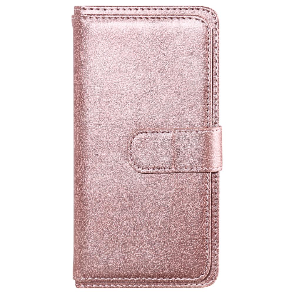  iPhone 17 Pro Fodral Multifunktionellt Läder Roséguld
