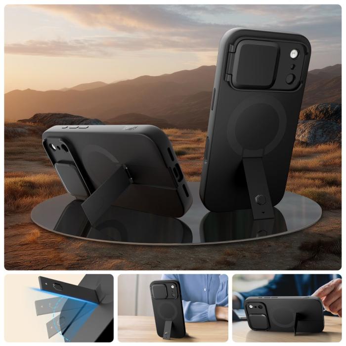 Bild 4, Tech-Protect Tech-Protect iPhone 17 Pro Max Skal MagSfe Kevlar Aura Svart