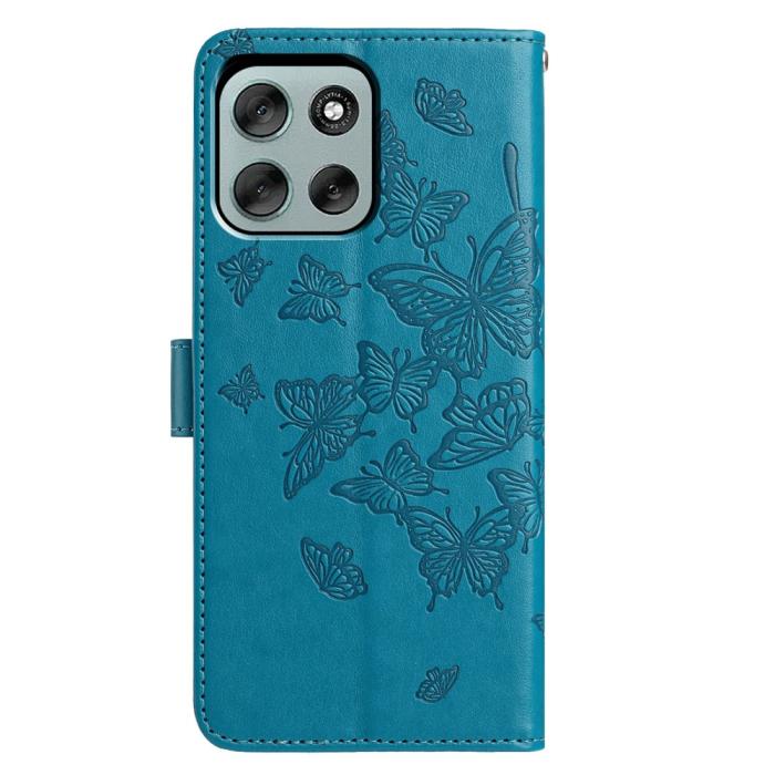 Bild 5,  Motorola Moto G56 5G Fodral Fjäril Tryck Blå