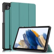  Samsung Galaxy Tab A9 Fodral Tri-Fold PU L&auml;der Svartgr&ouml;n