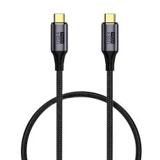  80cm 100W Thunderbolt 3/4 Kabel USB-C - USB-C 8K/60Hz Svart