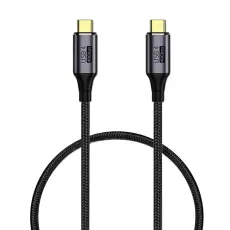  80cm 100W Thunderbolt 3/4 Kabel USB-C - USB-C 8K/60Hz Svart