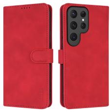 AZNS AZNS Samsung Galaxy S25 Ultra Fodral L&auml;der R&ouml;d