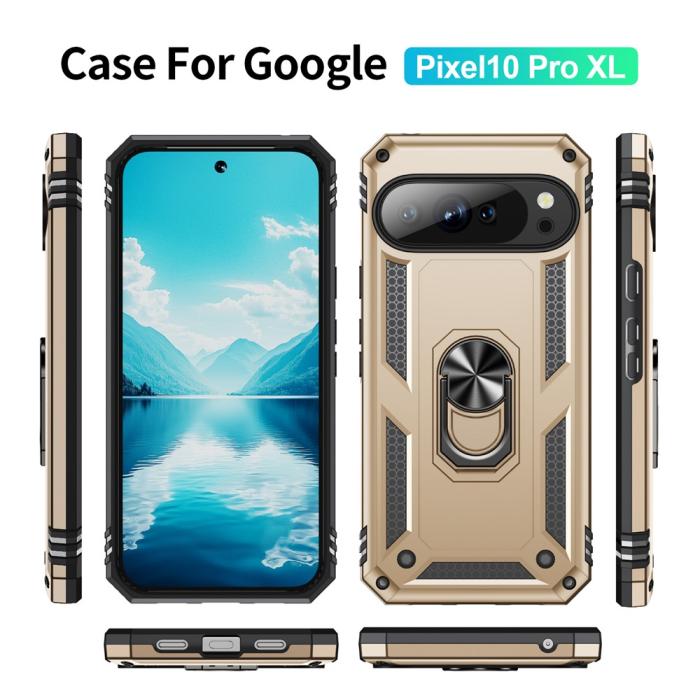 Bild 3,  Google Pixel 10 Pro XL Skal Armor Ring Hybrid Guld