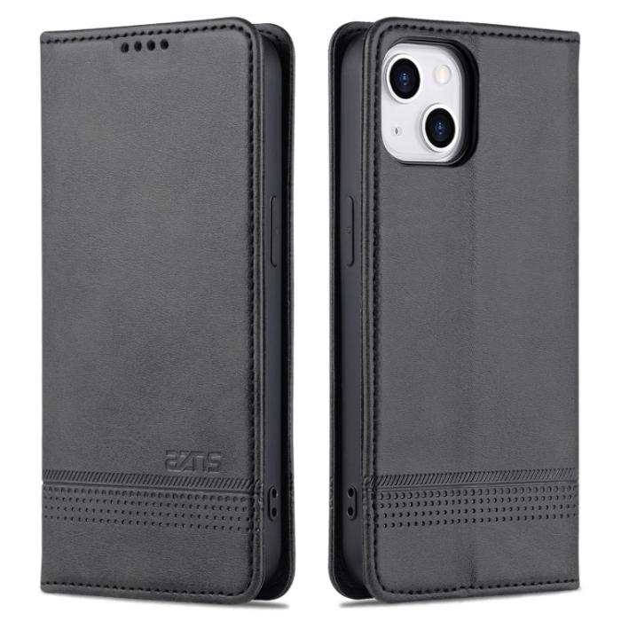 Bild 2, AZNS AZNS iPhone 14 Fodral Flip Läder Svart