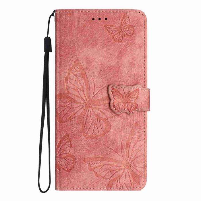 Bild 3,  Motorola Edge 70 Fodral Med Fjäril Tryck Rosa