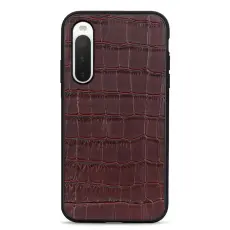  Sony Xperia 10 V Skal Krokodil Textur &Auml;kta L&auml;der Brun