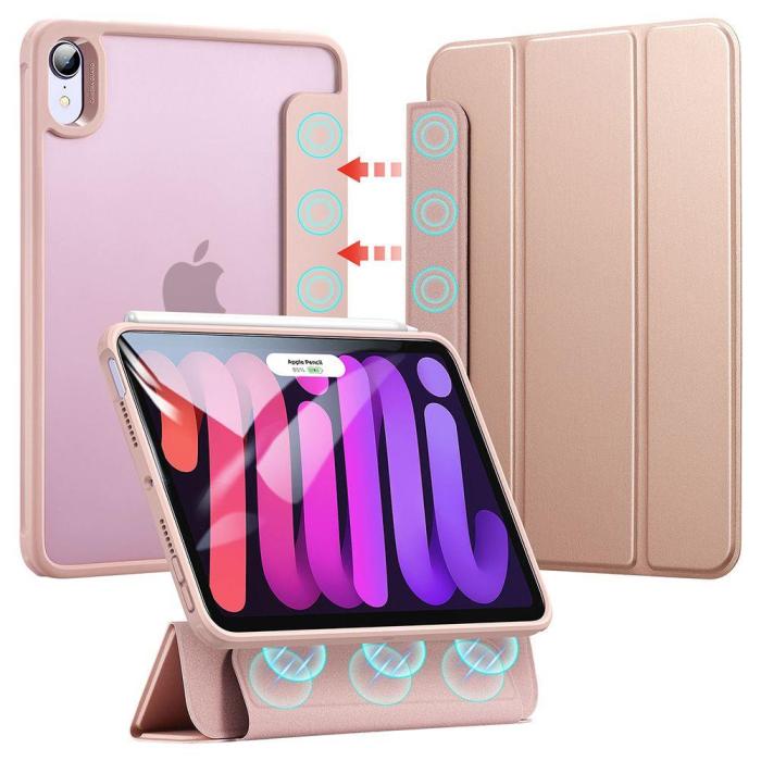 Bild 2, ESR ESR iPad Mini 2024/2021 Fodral 2in1 Magnetisk Tri-Fold Roséguld